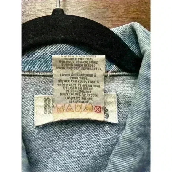 Reflect Jeans Women's Denim Jacket Blue Medium Long Sleeve Button Front - Picture 7 of 7